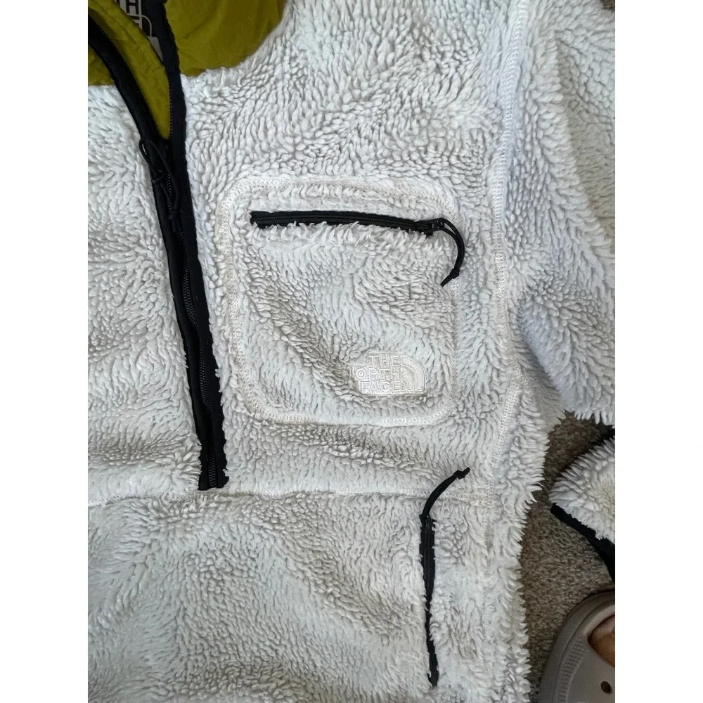 The North Face Mens White Sherpa‎ Fleece Quarter Zip Pullover NF0A7URN Small